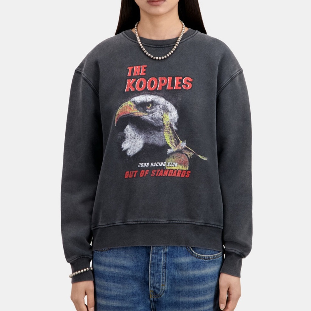 The Kooples Black Graphic Sweatshirt